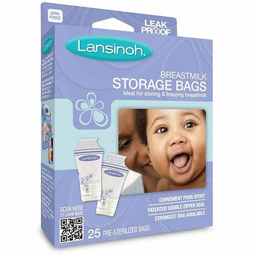 لانسينوه حقائب تخزين اللبن 25قطعة