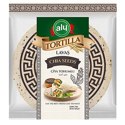 الاي لافاز خبز التورتيلا ببذور الشيا 25سم 6حبة 420جم