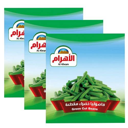 الاهرام فاصوليا خضراء مقطعة 400جم 3حبة