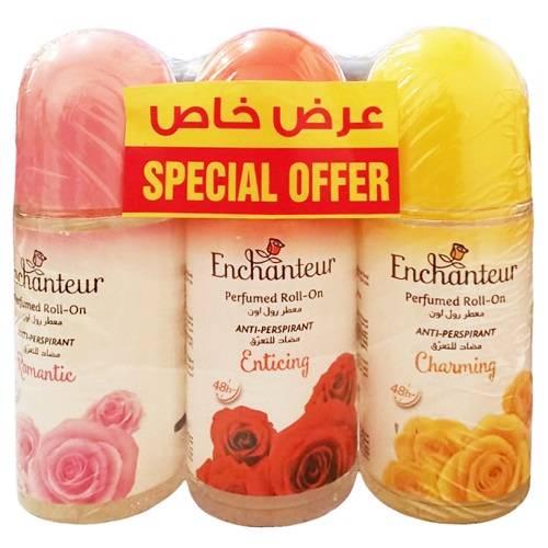 انشانتر معطر رول اون مضاد للتعرق 50مل 3حبة