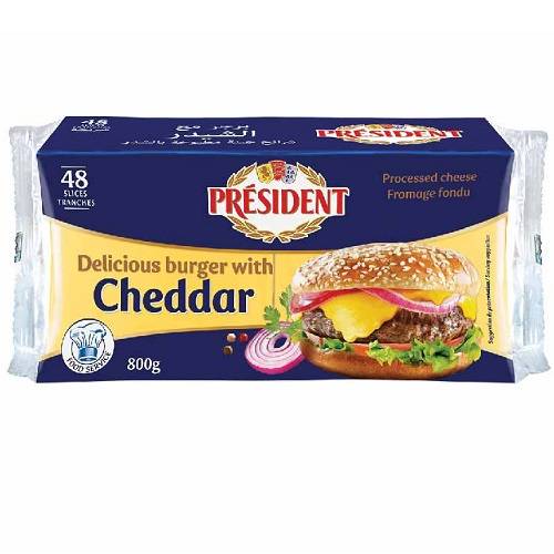 بريزيدن شرائح جبن شيدر ساندويتش 48شريحة 800جم