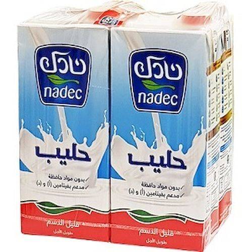 نادك حليب قليل الدسم طويل الامد 1لتر 4حبة
