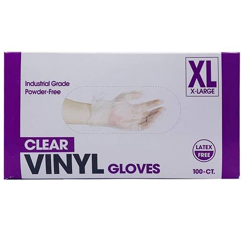 فينيل قفازات للايدي بدون البودرة مقاس اكس لارج 100حبة