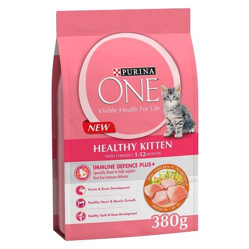 بيورينا ون هيلثي كيتين طعام للقطط بالدجاج من1الى12شهر 380جم