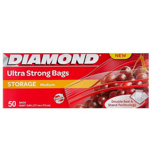 دايموند اكياس تخزين متوسطة فائقة القوة 50كيس