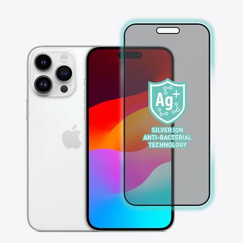 توري بودي جلاس شاشة حماية مضادة للبكتيريا لهاتف ايفون 15 برو ماكس 6.7بوصة اسود موديل رقم.IP2367P-BDG-AB03