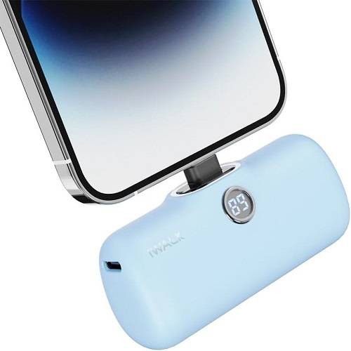 اي ووك لينك مي بلس باور بانك جيب شحن سريع Type C بسعة 4800مللي امبير ازرق موديل رقم.DBL5000PC-007A