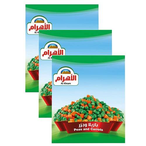 الاهرام بازلاء وجزر 400جم 3حبة