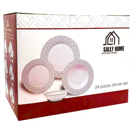 سالي هوم طقم عشاء 24قطعة