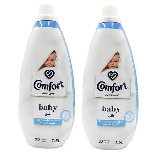 كومفورت منعم ومعطر الاقمشة المركز للطفل 1.5لتر 2حبة
