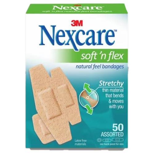 نكسكير سوفت ان فليكس ضمادات بملمس طبيعي 50لاصقة متنوعة
