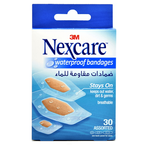 نكسكير ضمادات قابلة للتنفس مقاومة للماء 30لاصقة متنوعة