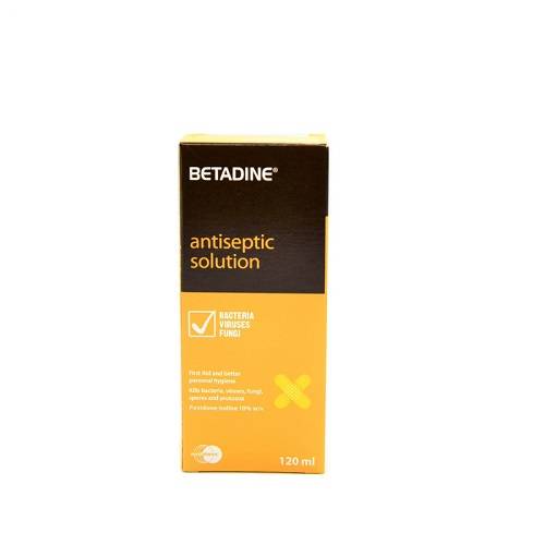 بيتادين محلول مطهر10% يعالج التهاب الجروح والخدوش والحروق 120مل