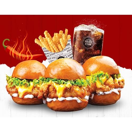 وجبة بوليس سلايدر فيليه سبايسي