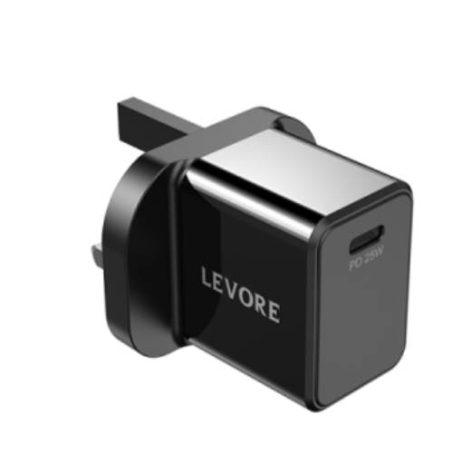 ليفوري شاحن جداري سريع PD بمنفذ Type C بقوة 25واط اسود رقم.15469