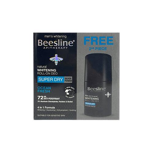 بيزلين مزيل عرق رول اون مبيض طبيعي فائق الجفاف اوشن فريش للرجال 50مل 1+1