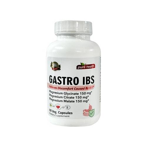 بيور هيلث جاسترو اي بي اس مكمل غذائي لتخفيف الانزعاج 60كبسولة نباتية