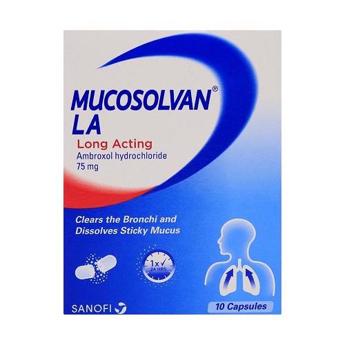 ميكوسولفان ال ايه امبروكسول هيدروكلورايد ينظف الشعب الهوائية ويذيب البلغم 75مجم 10كبسولة