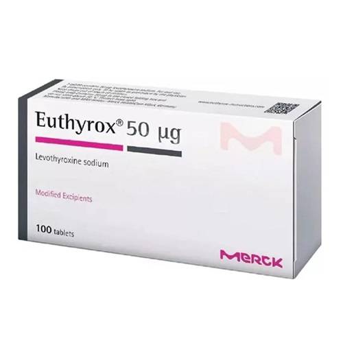 يوثيروكس 50مكجم لعلاج قصور وتضخم الغدة الدرقية 100قرص