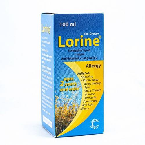 لورين شراب لعلاج اعراض البرد والحساسية من عمر سنتين فما فوق 100مل