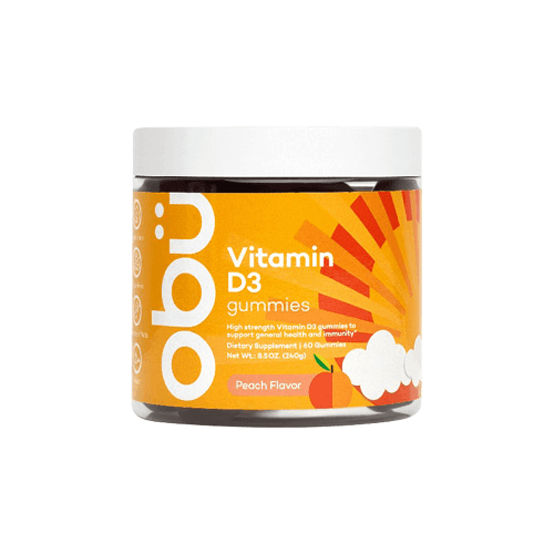 اوبو نيوترشن حلوى فيتامين د3 بنكهة الخوخ 60حلاو 240جم