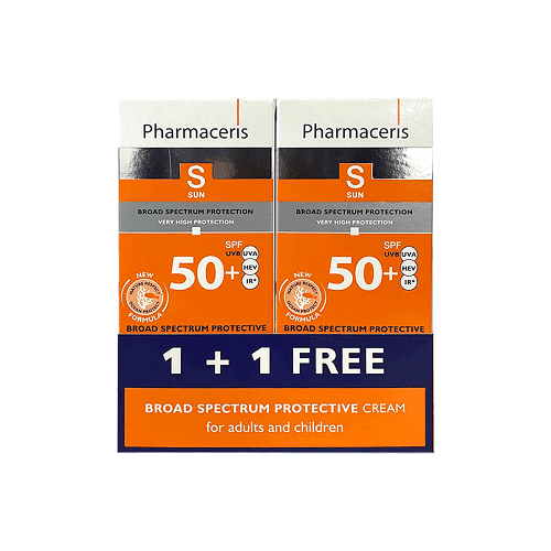 فارماسيريس كريم حماية واسع الطيف بمعامل حماية50+ 50مل 1+1مجانا