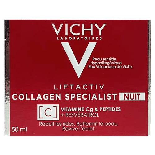 فيشي ليفاكتيف كولاجين اخصائي كريم ليلي مرطب للوجه مضاد للتجاعيد مع فيتامين سي 50مل