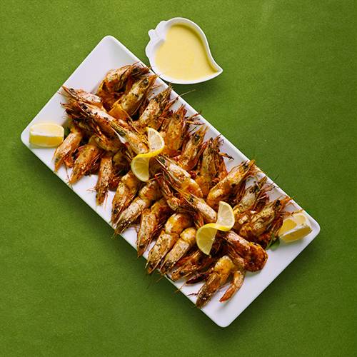 روبيان وسط مشوى على الجريل 1كجم