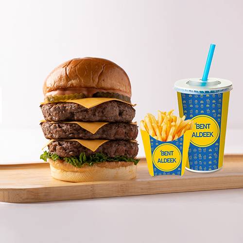 تربل بينك برجر عادي