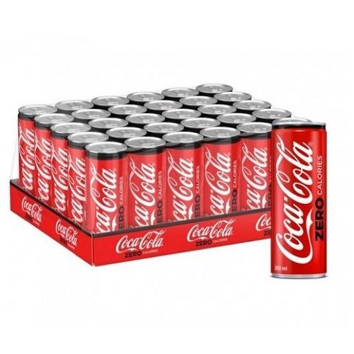 كوكاكولا مياه غازية زيرو سكر 250مل 30حبة