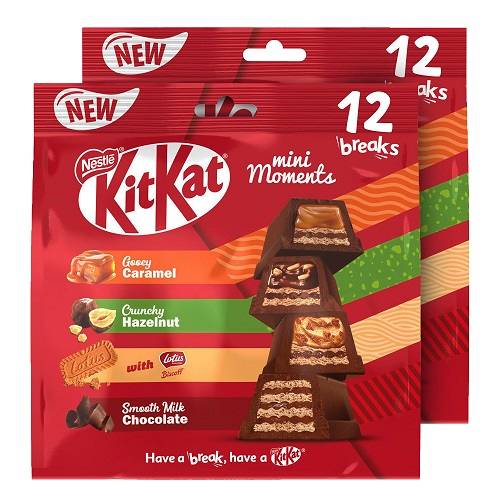 كيت كات ميني مومنتس بسكويت شوكولاتة مقرمش 201جم 2حبة