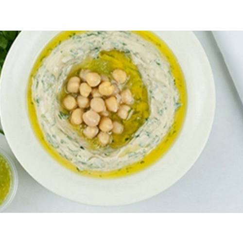 ماعون حمص مع الطحينه