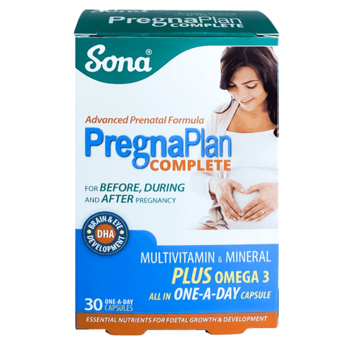 سونا بريجنابلان كومبليت مكمل غذائي للتغذية المثالية اثناء الحمل 30كبسولة