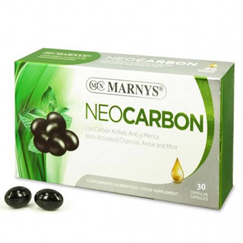 مارنيز نيوكاربون مكمل غذائي لتحسين وظائف الجهاز الهضمي 30كبسولة