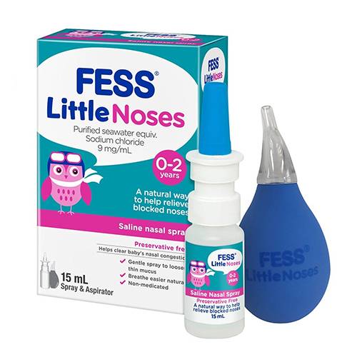 فيس ليتل نوز 9مل/مل بخاخ للانف مياه بحر نقية لتخفيف انسداد الانف 15مل