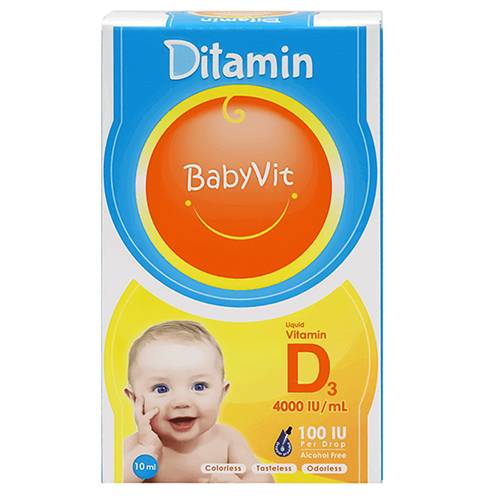 ديتامين بيبي فيت نقط فيتامين د3 4000IU لتقوية العظام والاسنان 10مل