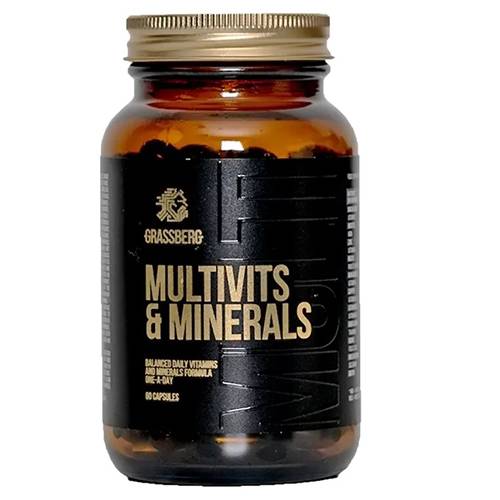 جراسبيرج مالتي فيتس اند مينيرالز تركيبة متوازنة من الفيتامينات والمعادن اليومية 60كبسولة