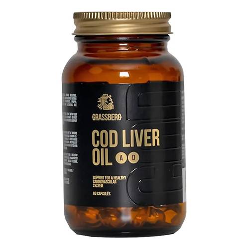 جراسبيرج زيت كبد الحوت لدعم صحة الاوعية الدموية 60كبسولة