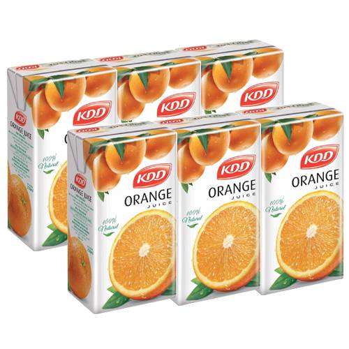 كي دي دي عصير البرتقال 250مل 6حبة