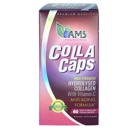 اي ام اس كولا كابس كولاجين مهدرج مع فيتامين سي تركيبة مضادة للشيخوخة 60كبسولة