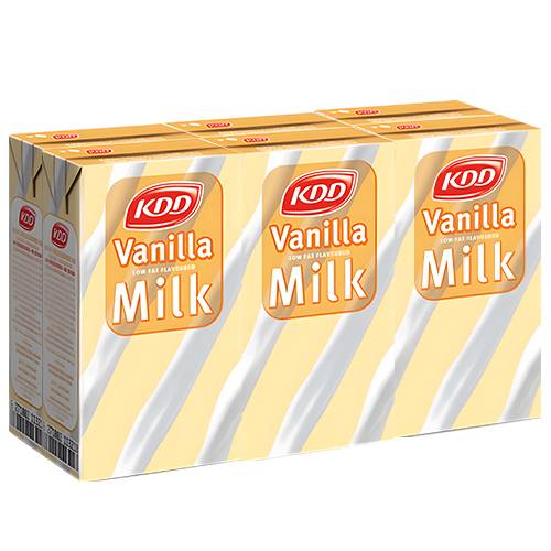 كي دي دي حليب قليل الدسم بنكهة الفانيلا 250مل 6حبة
