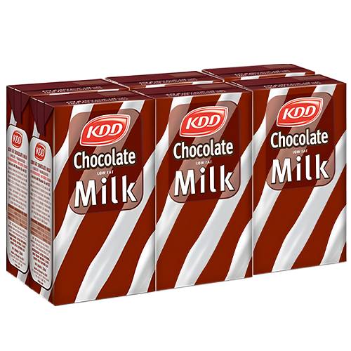 كي دي دي حليب قليل الدسم بنكهة الشوكولاتة 250مل 6حبة