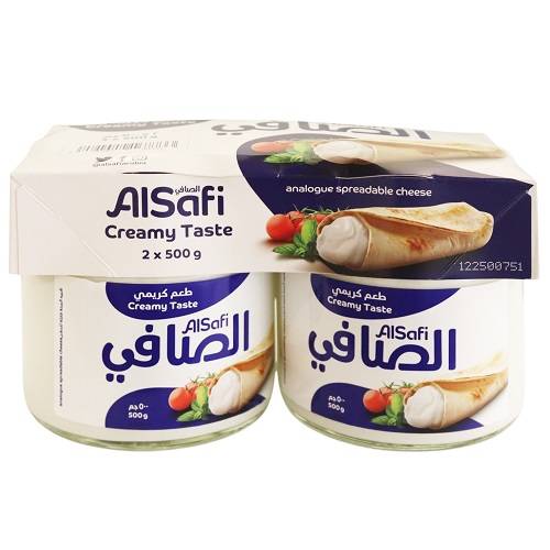 الصافي شبيه الجبنة قابلة للدهن طعم كريمي 500جم 2حبة