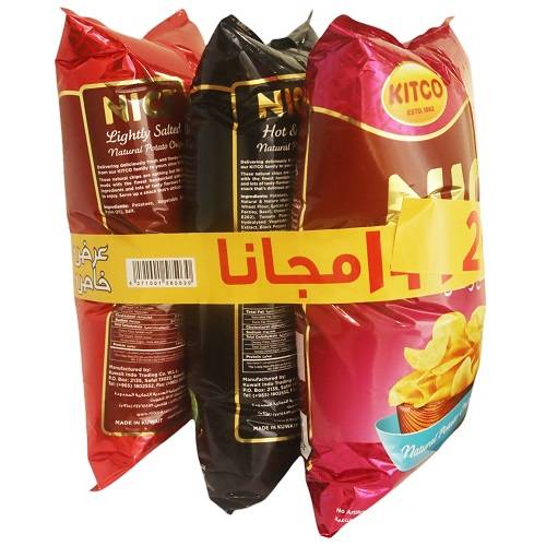 كتكو نايس رقائق شيبس بنكهات مختلفة 210جم 2+1مجاناً