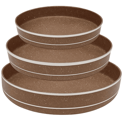 طقم صواني فرن دائري جرانيت 3قطع