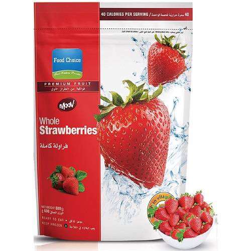 فود تشويس فراولة كاملة مجمدة 600جم