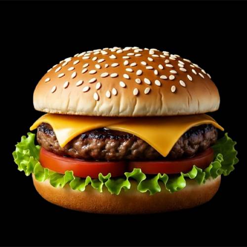 ساندويتش برجر بالجبنة