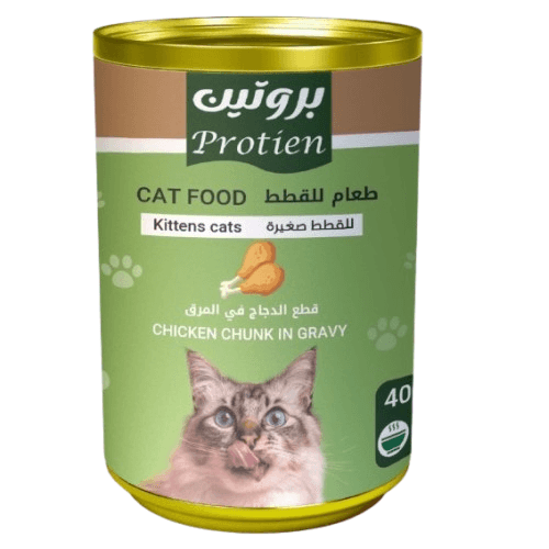 بروتين طعام للقطط الصغيرة بنكهة الدجاج في المرق 400جم