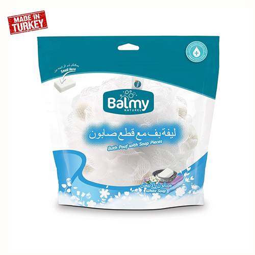 بالمي ليفة بف مع قطع صابون برائحة الصابون الابيض5299