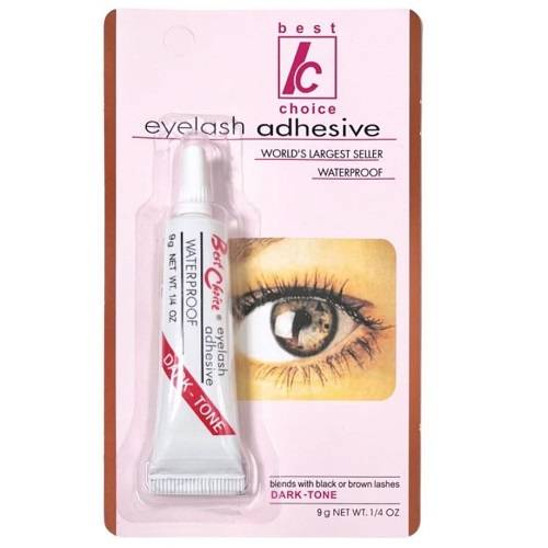 بيست تشويس لاصق رموش صناعية مقاوم للماء لون داكن 9جم